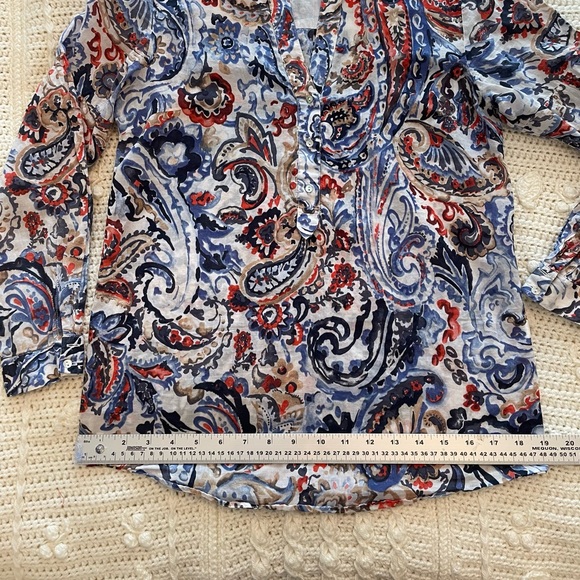 Zara Multi-Colour Cotton Popover Shirt, Medium - Picture 5 of 6